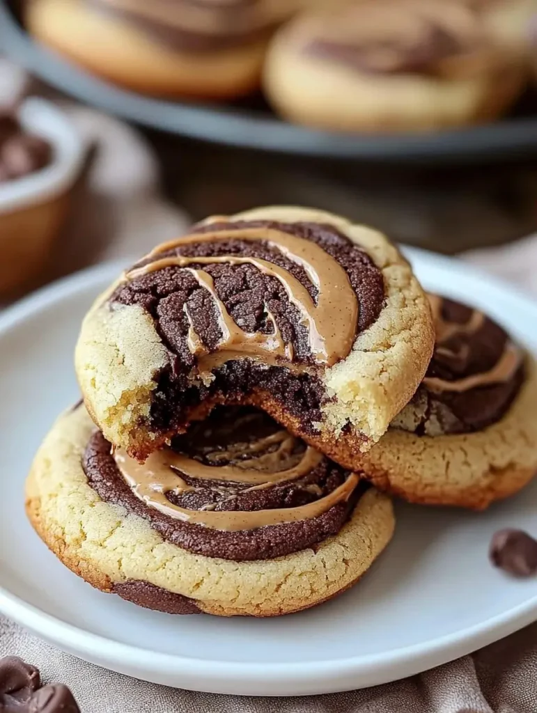 Peanut Butter Brownie Swirl Cookies