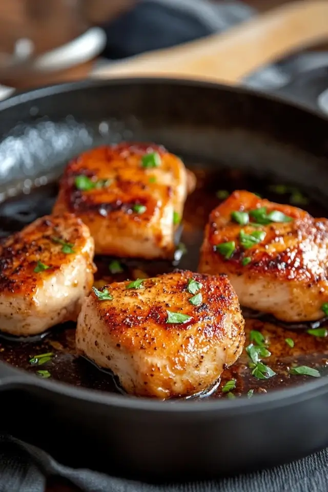 Searing chicken