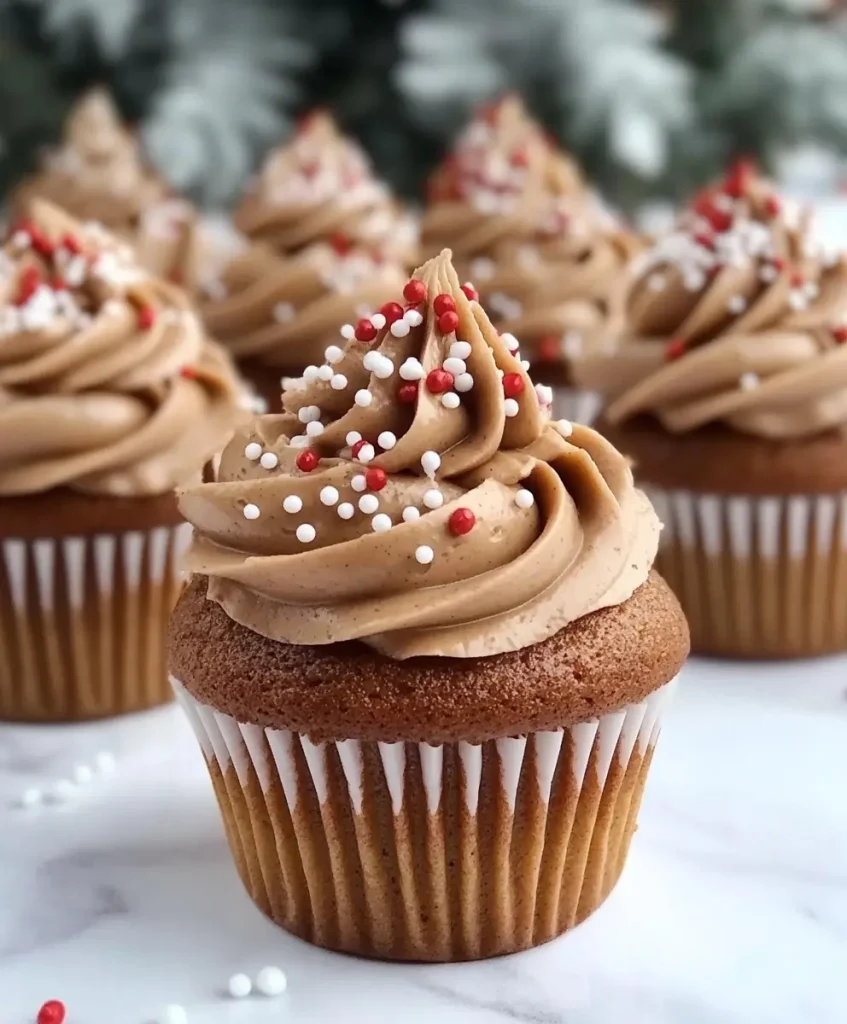 Spiced Gingerbread Cupcakes with Molasses Frosting