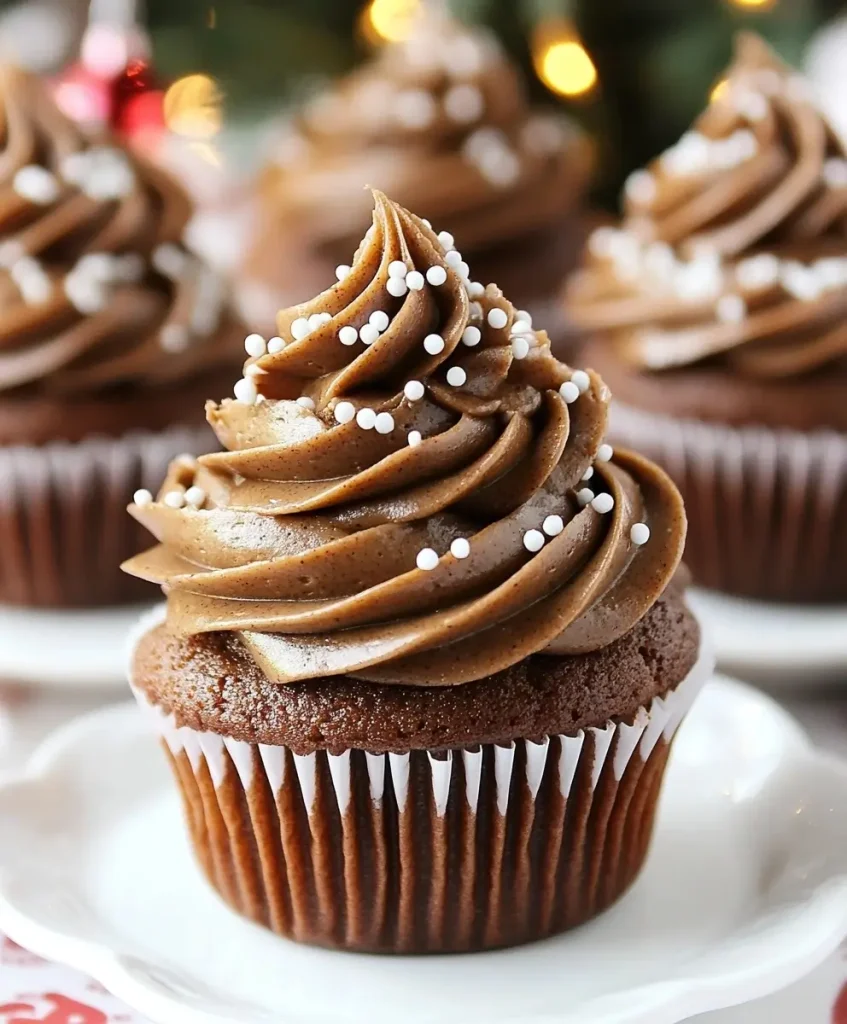 Spiced Gingerbread Cupcakes with Molasses Frosting