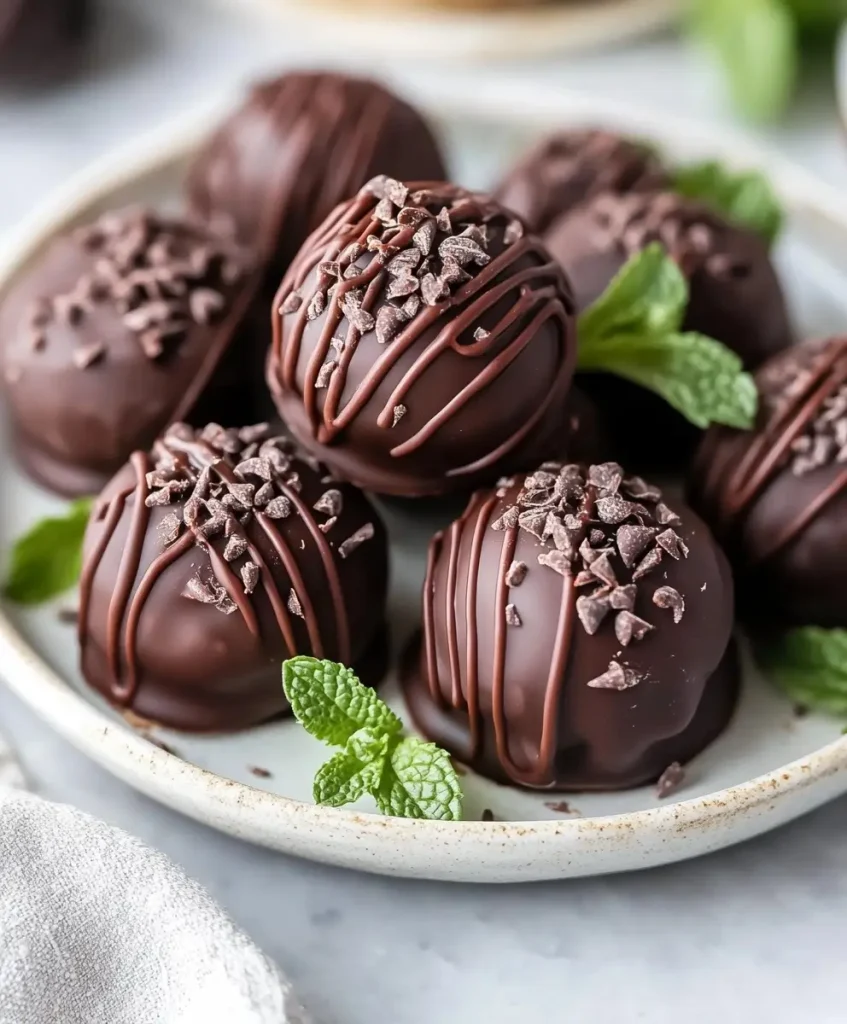 Chocolate Mint Protein Bites