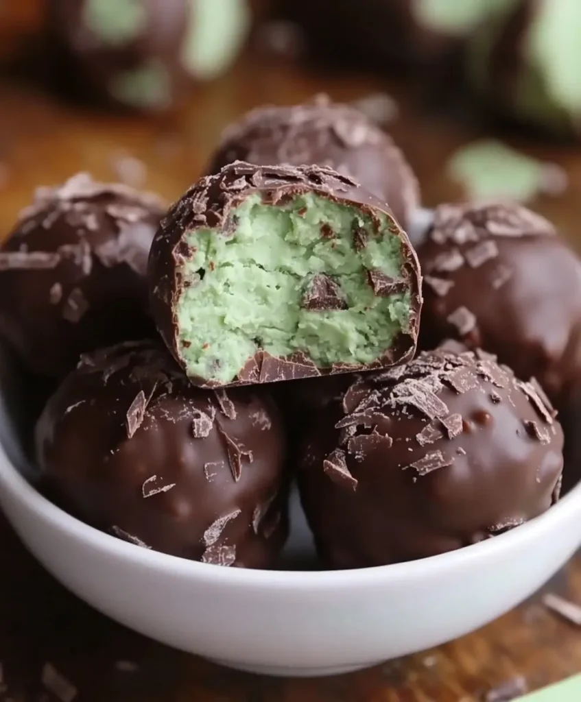 Chocolate Mint Protein Bites