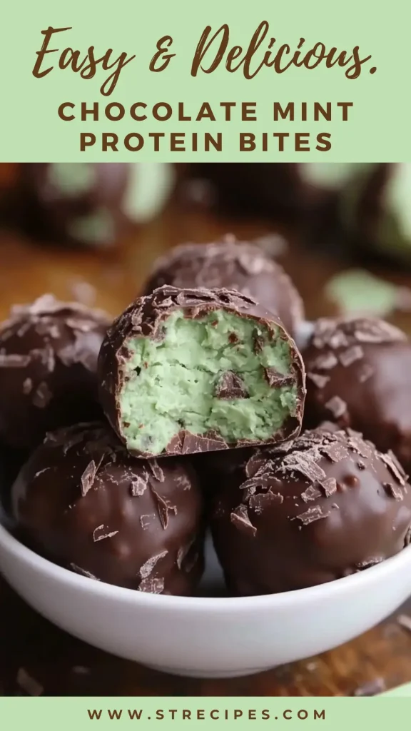 Chocolate Mint Protein Bites