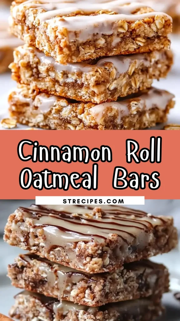 Cinnamon Roll Oatmeal Bars