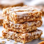 Cinnamon Roll Oatmeal Bars