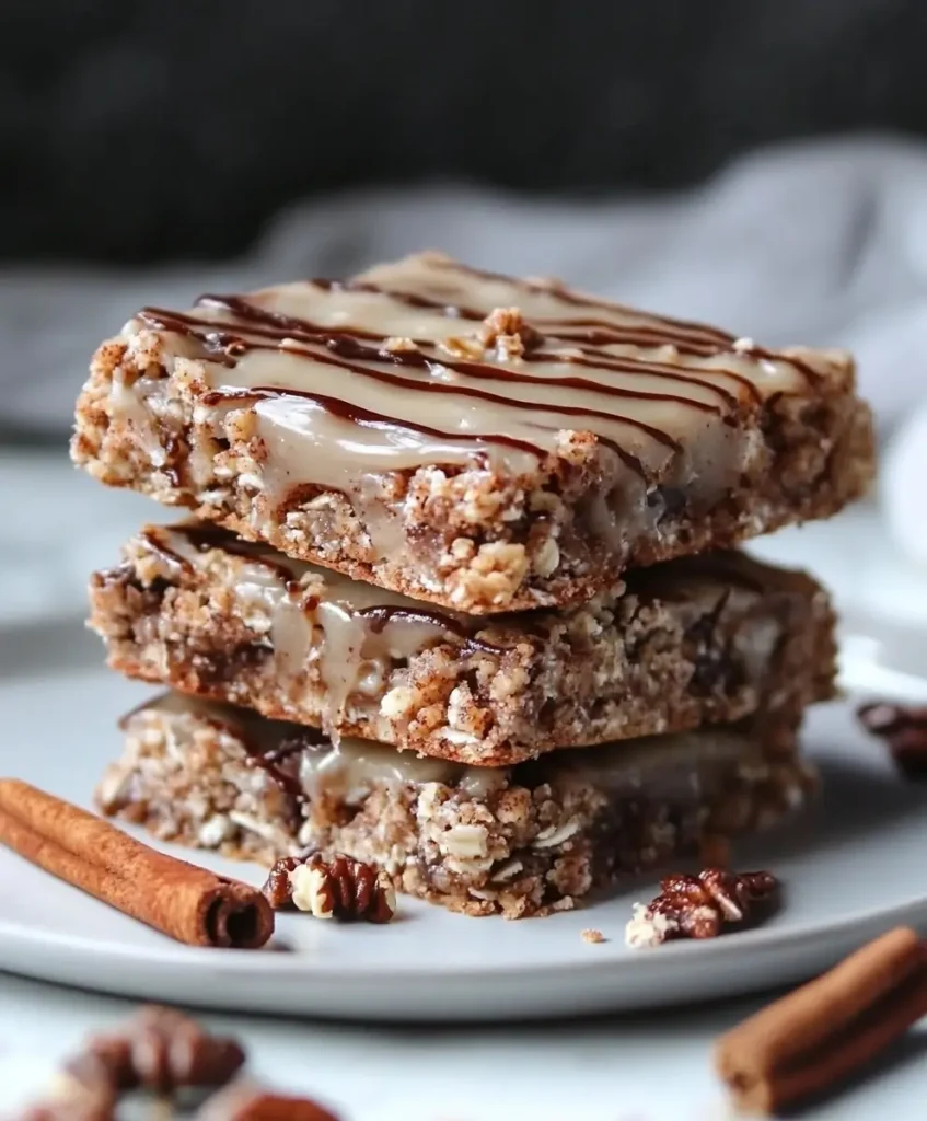 Cinnamon Roll Oatmeal Bars