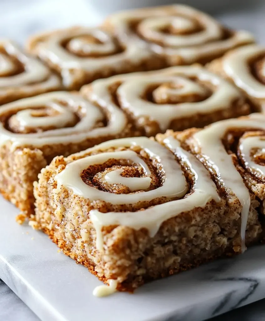 Easy & Healthy Cinnamon Roll Oatmeal Bakes