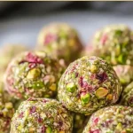 Cranberry Pistachio Protein Bites