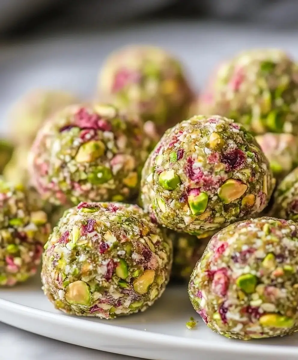 Cranberry Pistachio Protein Bites