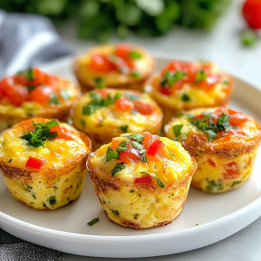 Baked egg cups with visible vegetables.