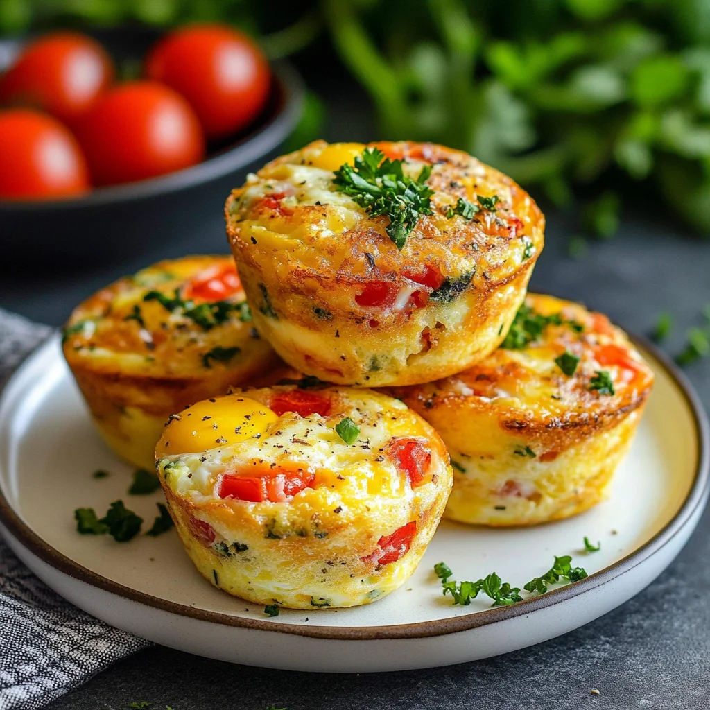 Colorful and portable egg muffin meal prep.