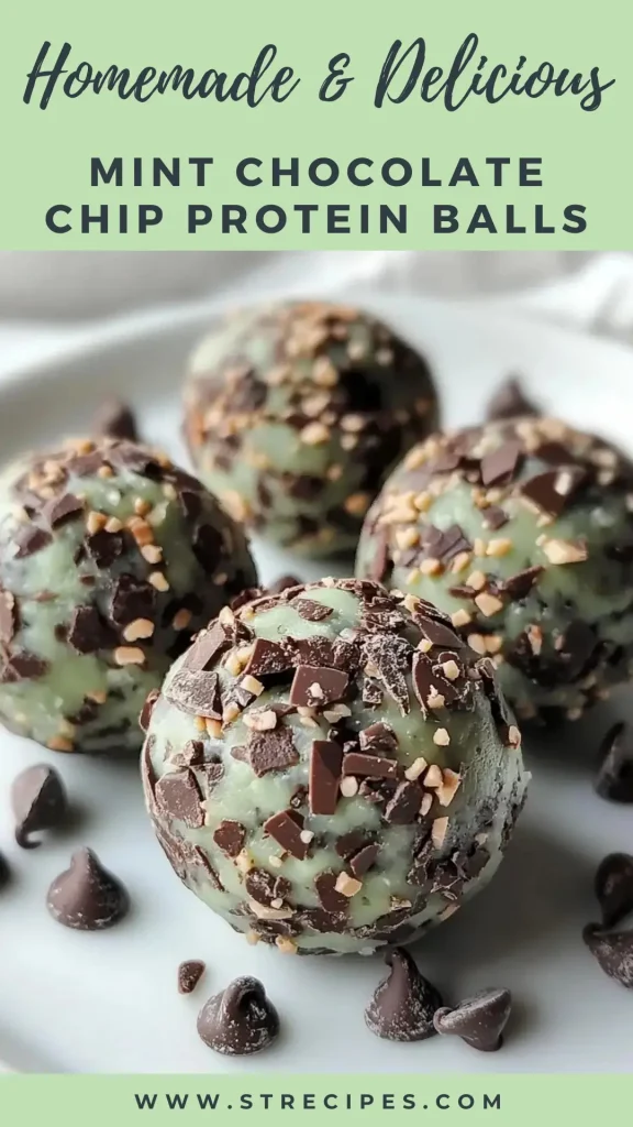 Mint Chocolate Chip Protein Balls