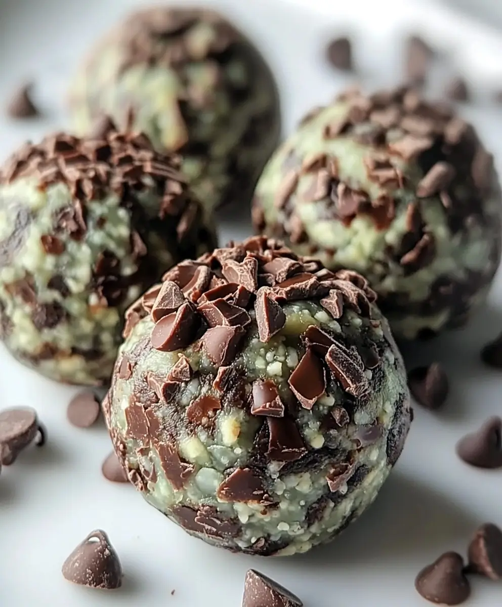 Mint Chocolate Chip Protein Balls