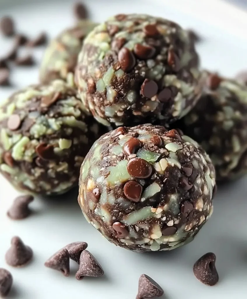 Mint Chocolate Chip Protein Balls