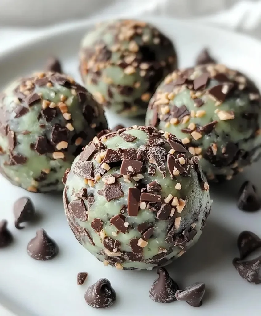 Mint Chocolate Chip Protein Balls