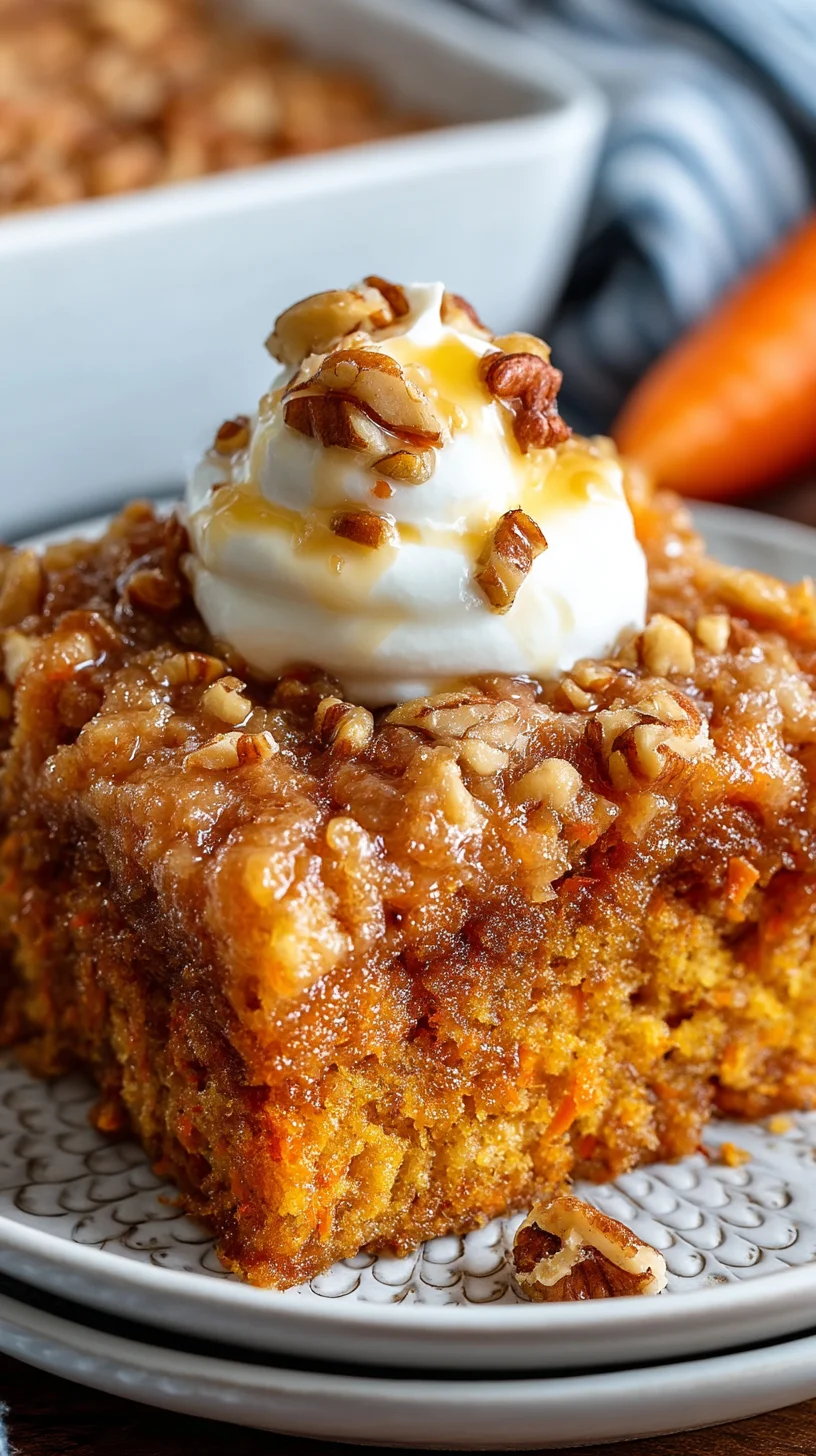 Easy carrot cake dump cake.