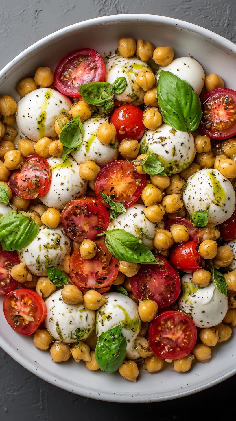 Chickpea Caprese Salad.