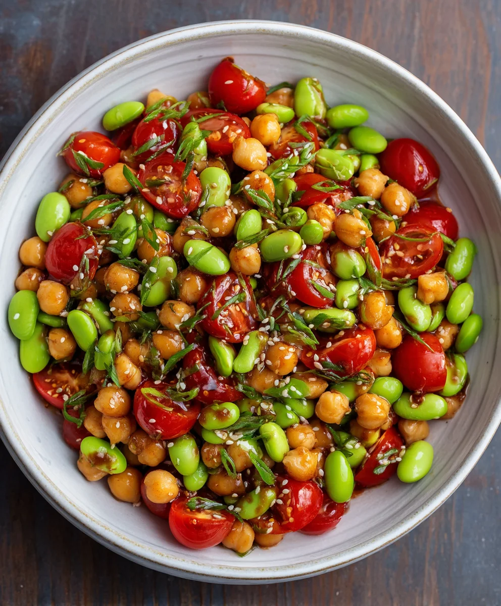 Chickpea Edamame Salad