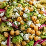 Chickpea Feta Avocado Salad
