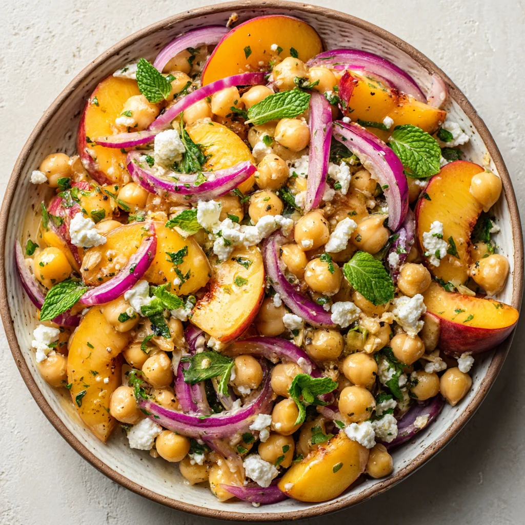 Chickpea Peach Salad
