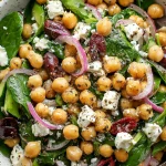Chickpea Spinach Feta Salad