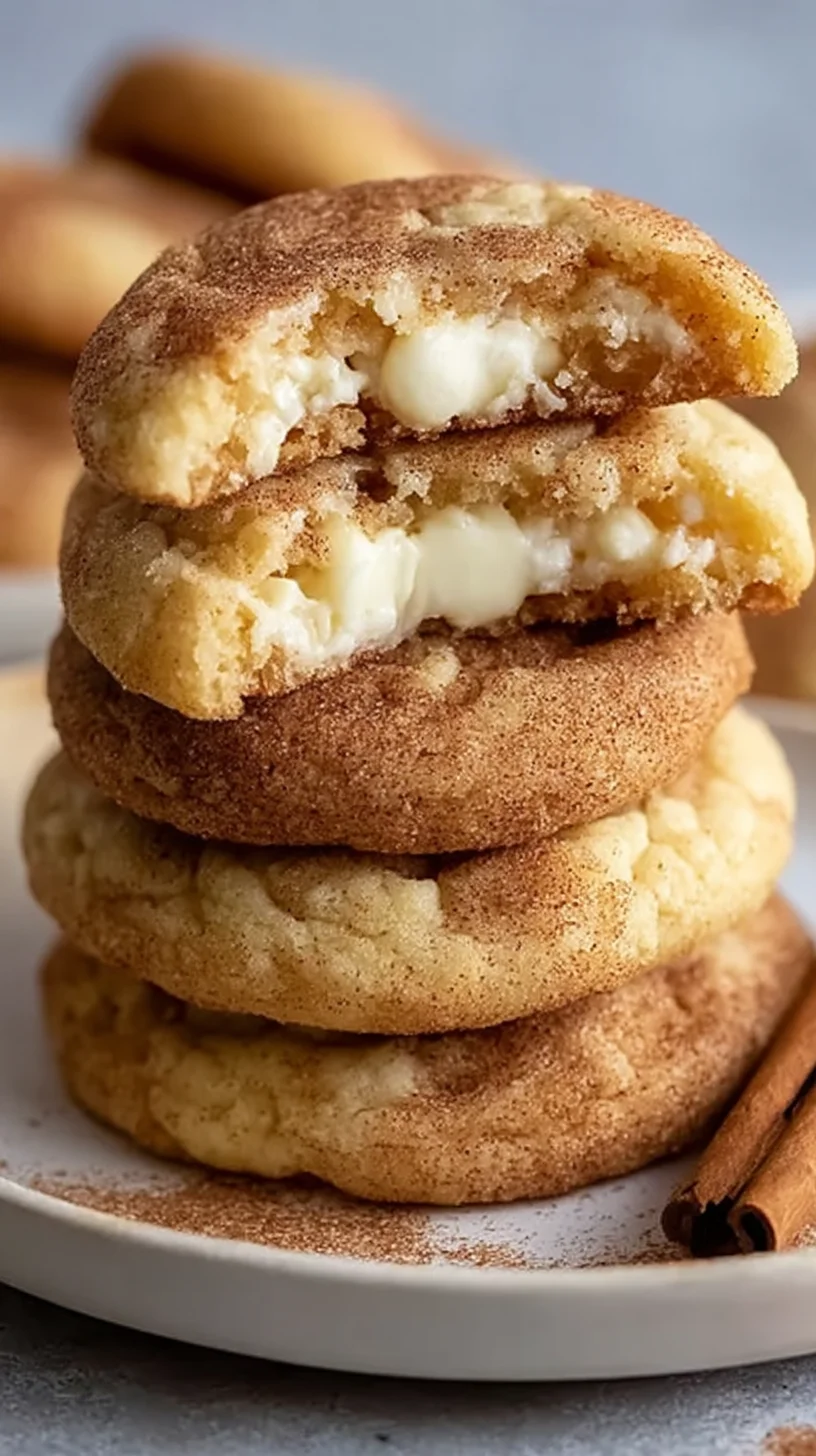 Cinnamon cream cheese cookies, close-up.