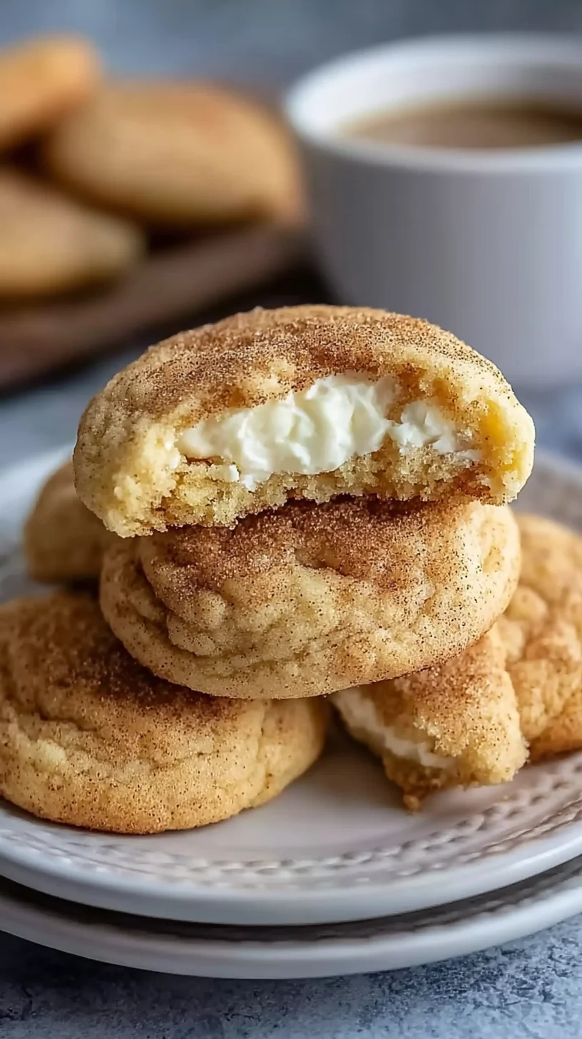 Cream cheese frosting swirl on a cinnamon cookie.
