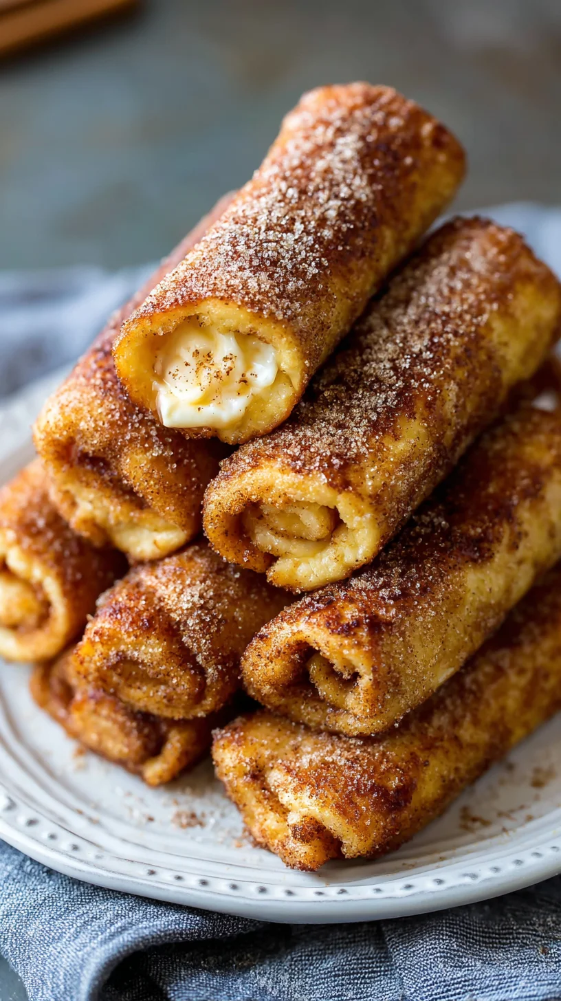 Cinnamon sugar French toast roll-ups on a plate.