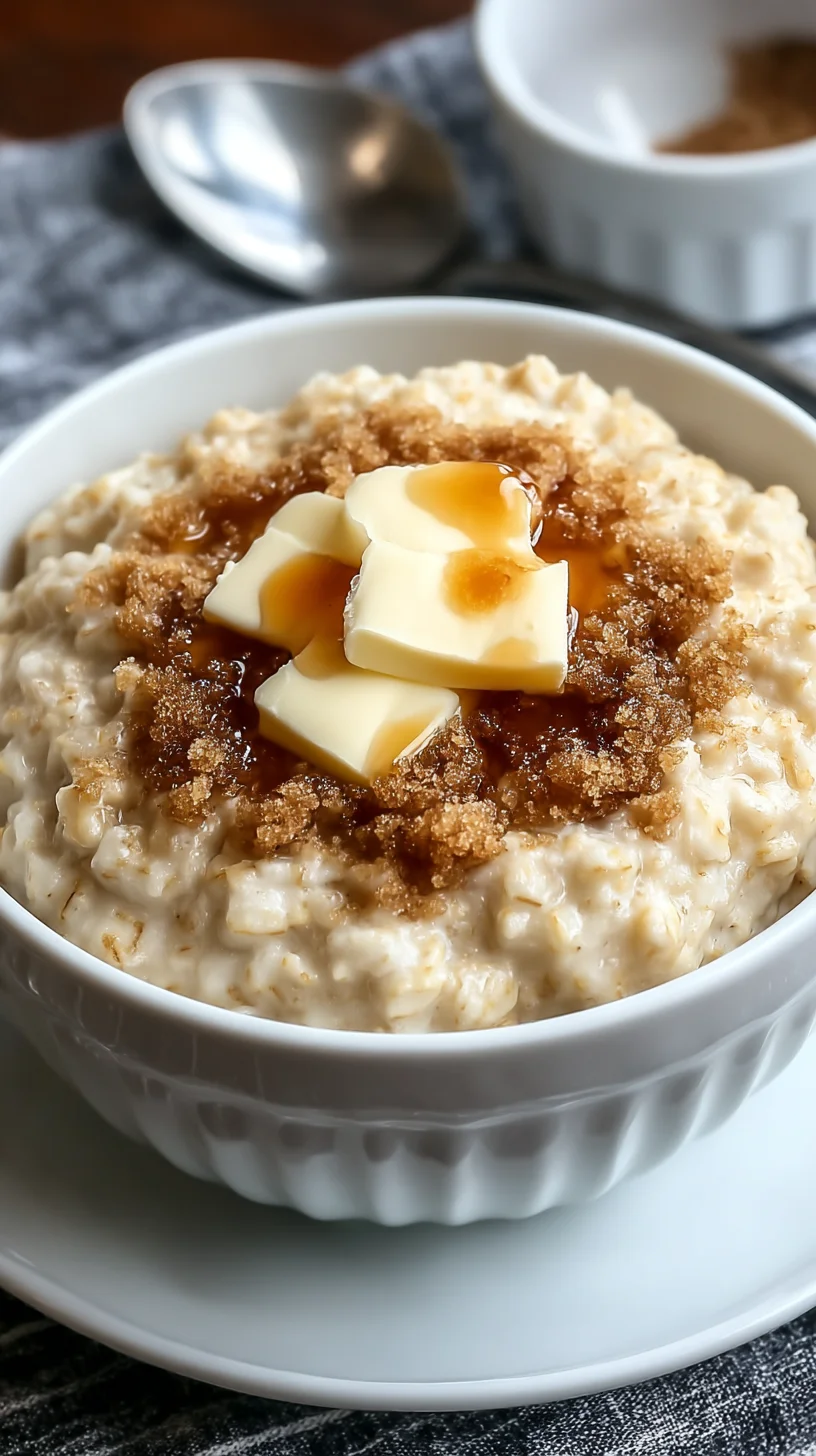 Bowl of old-fashioned oatmeal, close-up. Bowl of old-fashioned oatmeal, close-up.