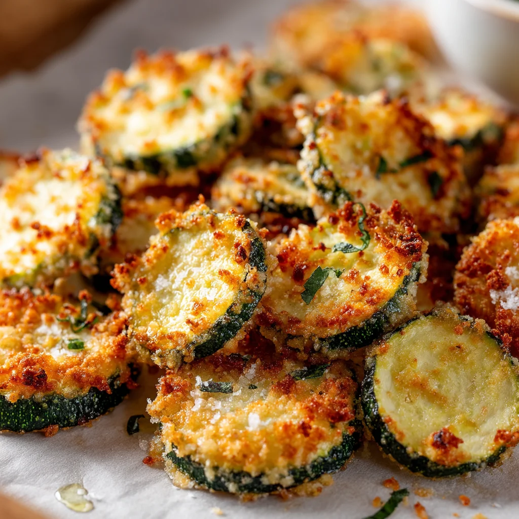 Close-up of seasoned zucchini chip texture. Close-up of seasoned zucchini chip texture.
