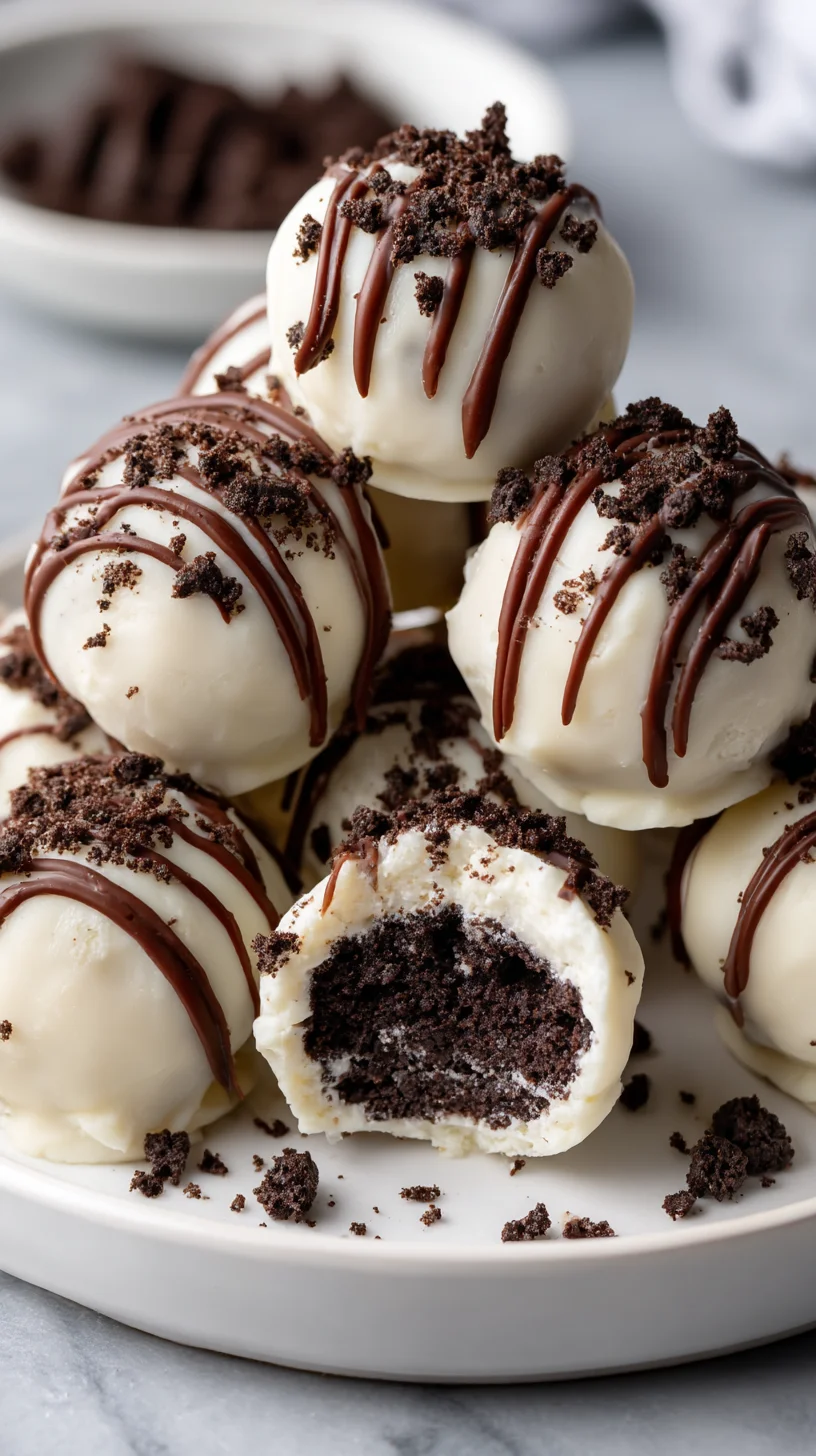 Protein balls made with Oreos and cream cheese.