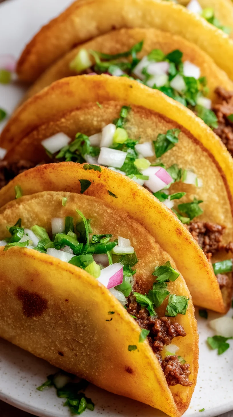 Crispy pan-fried beef taco filling. Crispy pan-fried beef taco filling.