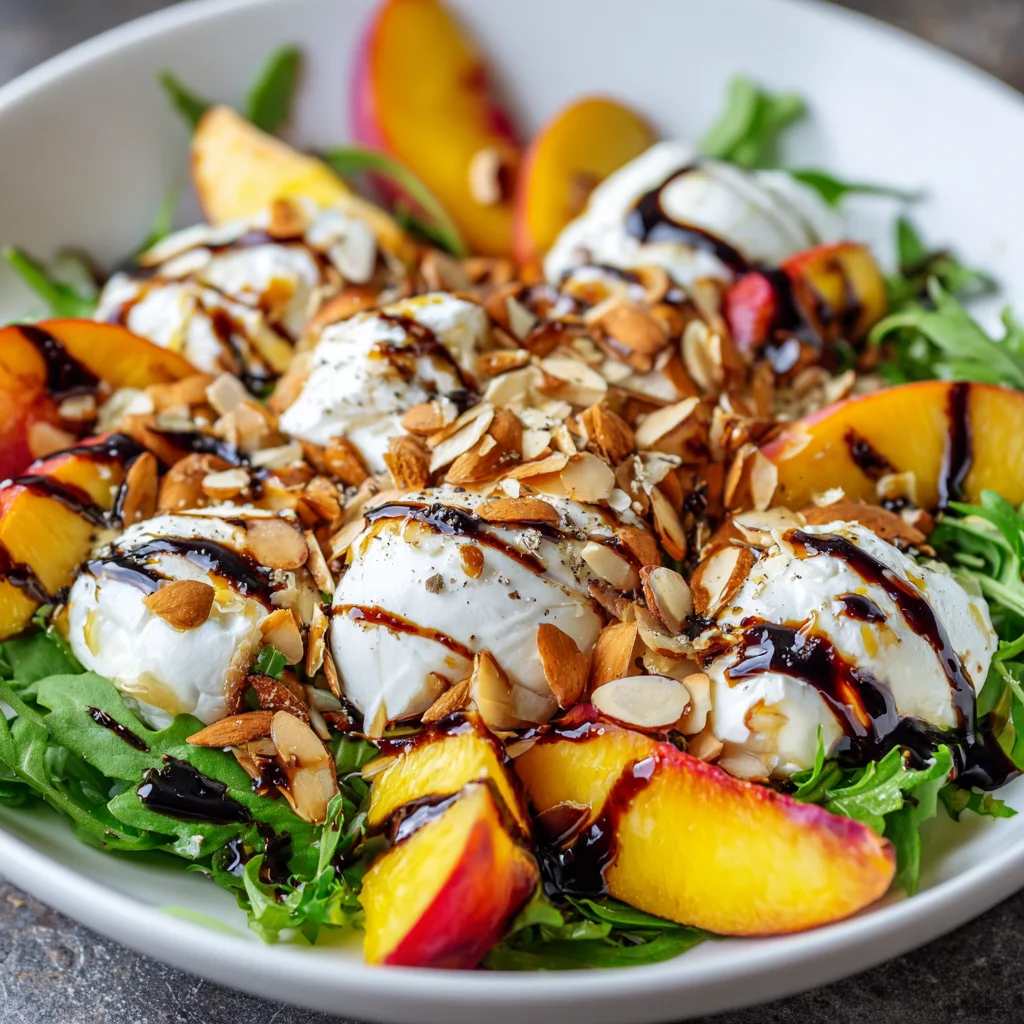 Refreshing Peach Burrata Salad Recipe