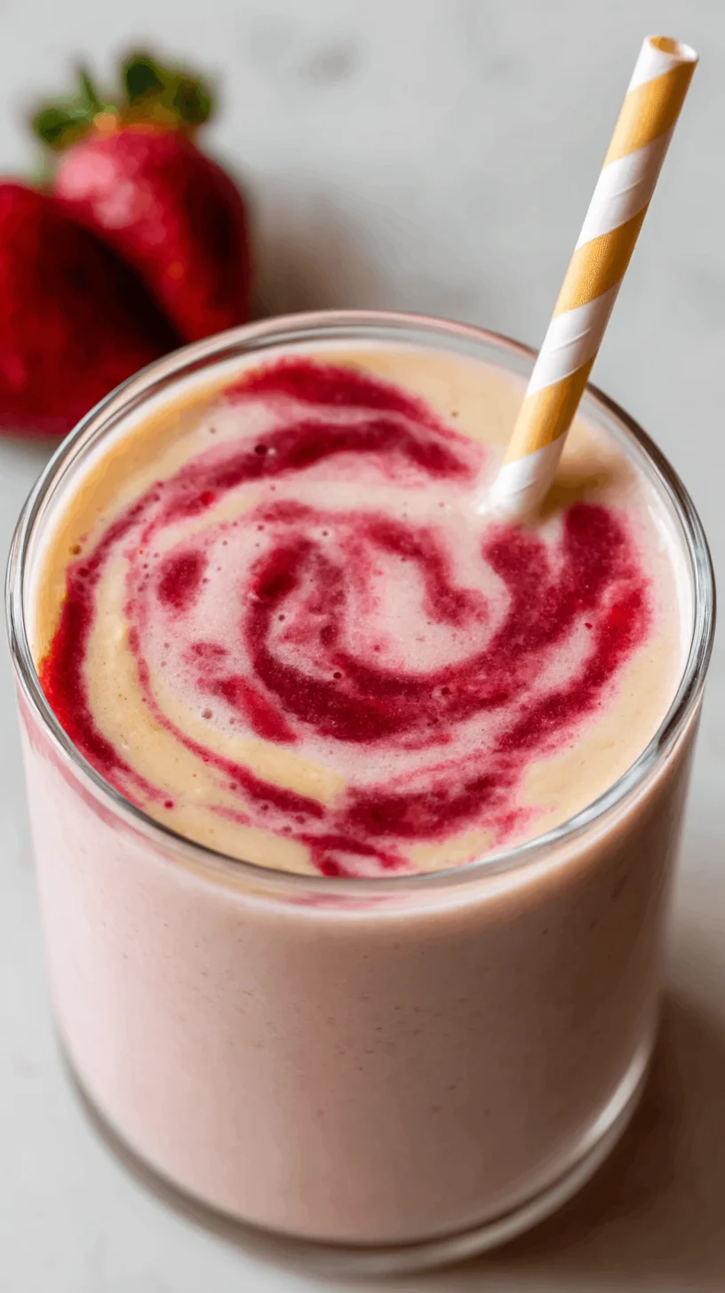 PB&J smoothie close-up, vibrant colors. PB&J smoothie close-up, vibrant colors.