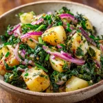 Easy Potato and Mustard Greens Salad Recipe