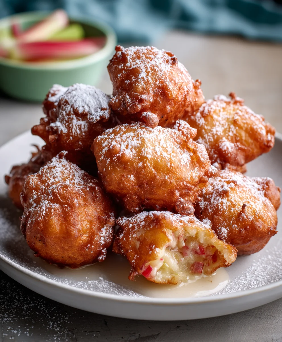 Crispy fried rhubarb dessert. Crispy fried rhubarb dessert.