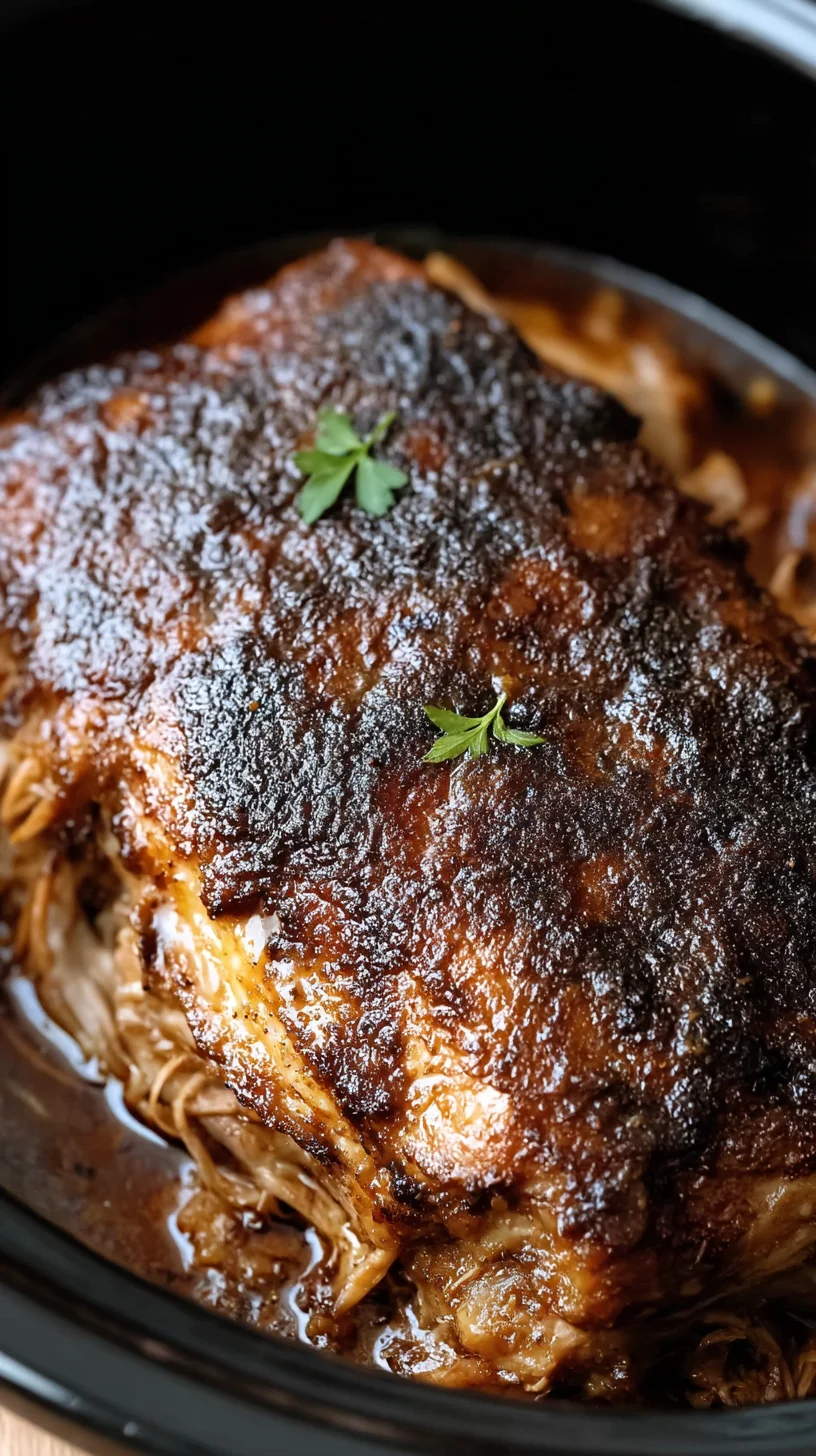 Slow cooker Hawaiian BBQ pulled beef.