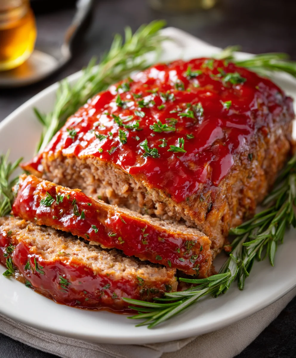 Vintage meatloaf dinner, mid-century style. Vintage meatloaf dinner, mid-century style.