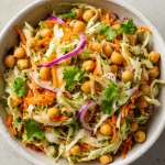 Cabbage Chickpea Salad with Carrot and Lime
