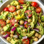 Zesty Chickpea Avocado Salad with Lemon Vinaigrette