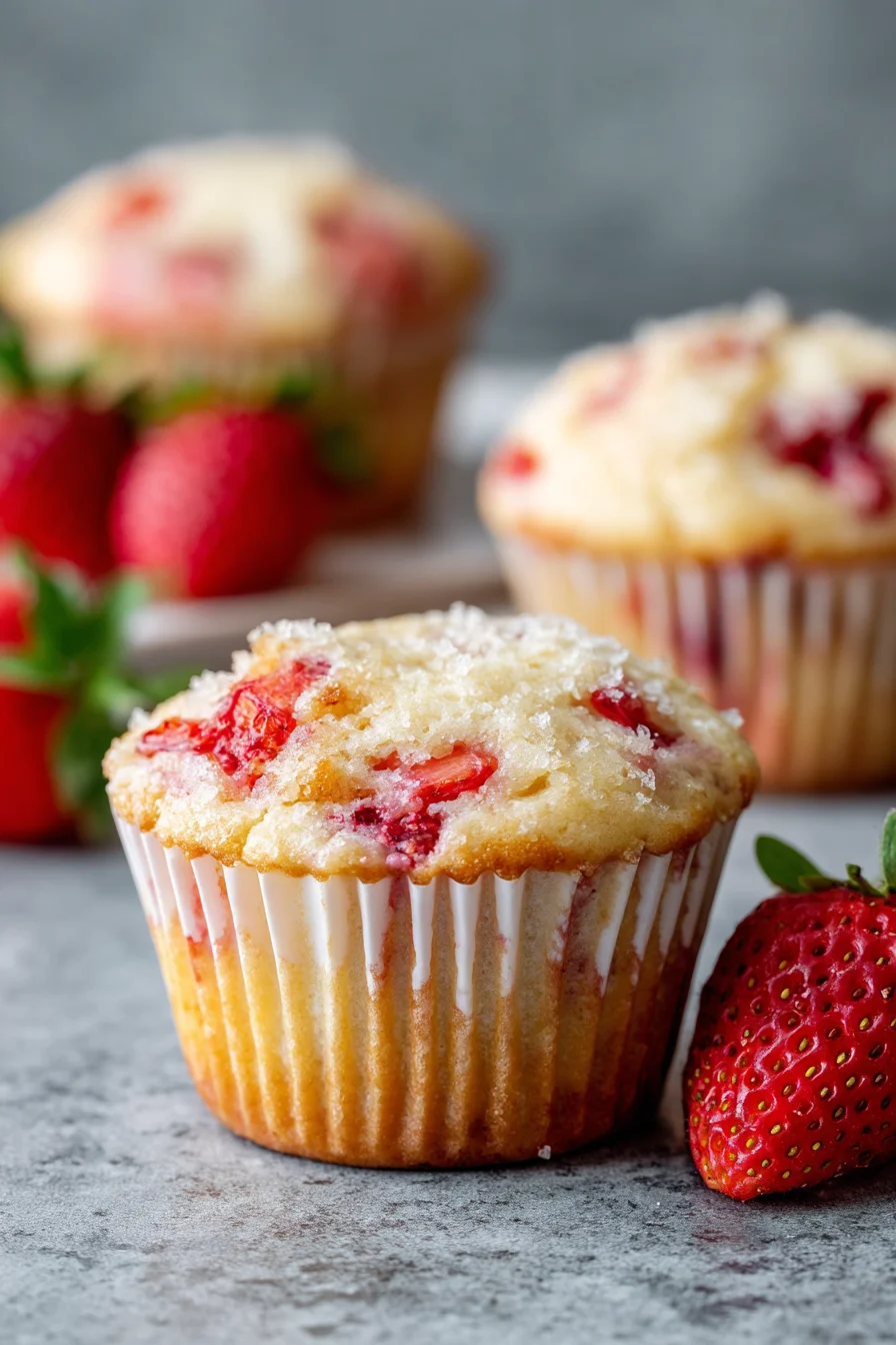 Gluten Free Strawberry Cheesecake Muffins