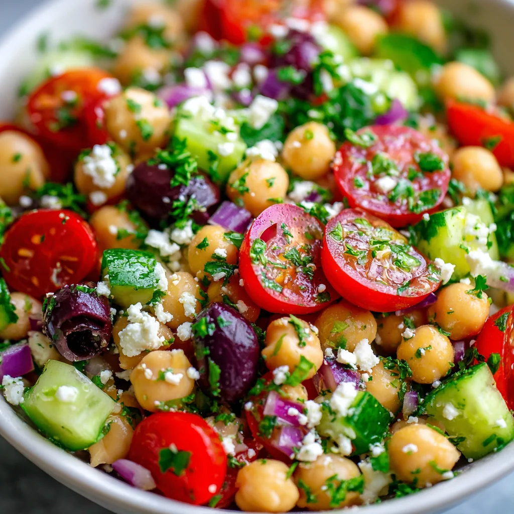 Greek Garbanzo Bean Salad
