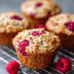 Greek Yogurt Raspberry Oat Muffins