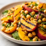 Grilled Peach & Chickpea Salad