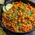 Taco-Spiced Chickpea and Rice Skillet - Easy Weeknight Dinner!