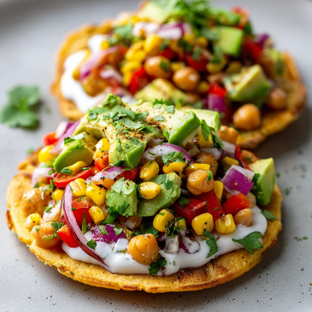 Fresh Corn & Chickpea Tostadas: Quick, Healthy, & Delicious!
