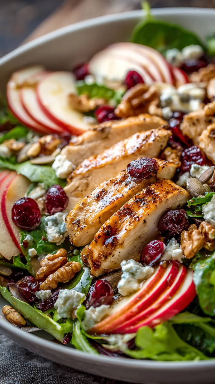 Honeycrisp apple and feta salad with autumn colors.