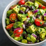 Creamy Avocado Black Bean Salad with Zesty Lime Dressing