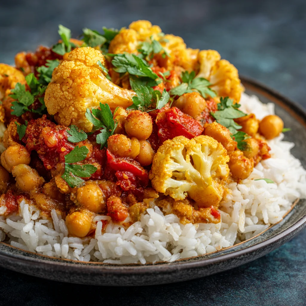 Easy & Flavorful Cauliflower Chickpea Curry Recipe