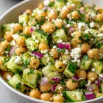 Refreshing Chickpea Cucumber Feta Salad